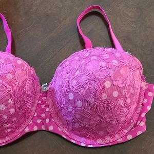 Victoria's Secret Bra pink polka-dot 36D